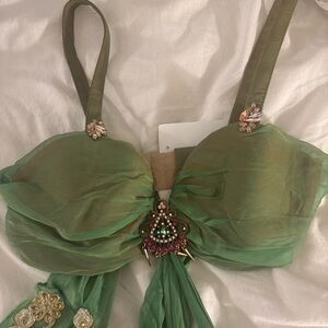 Britney Spears Green Bra Top Costume